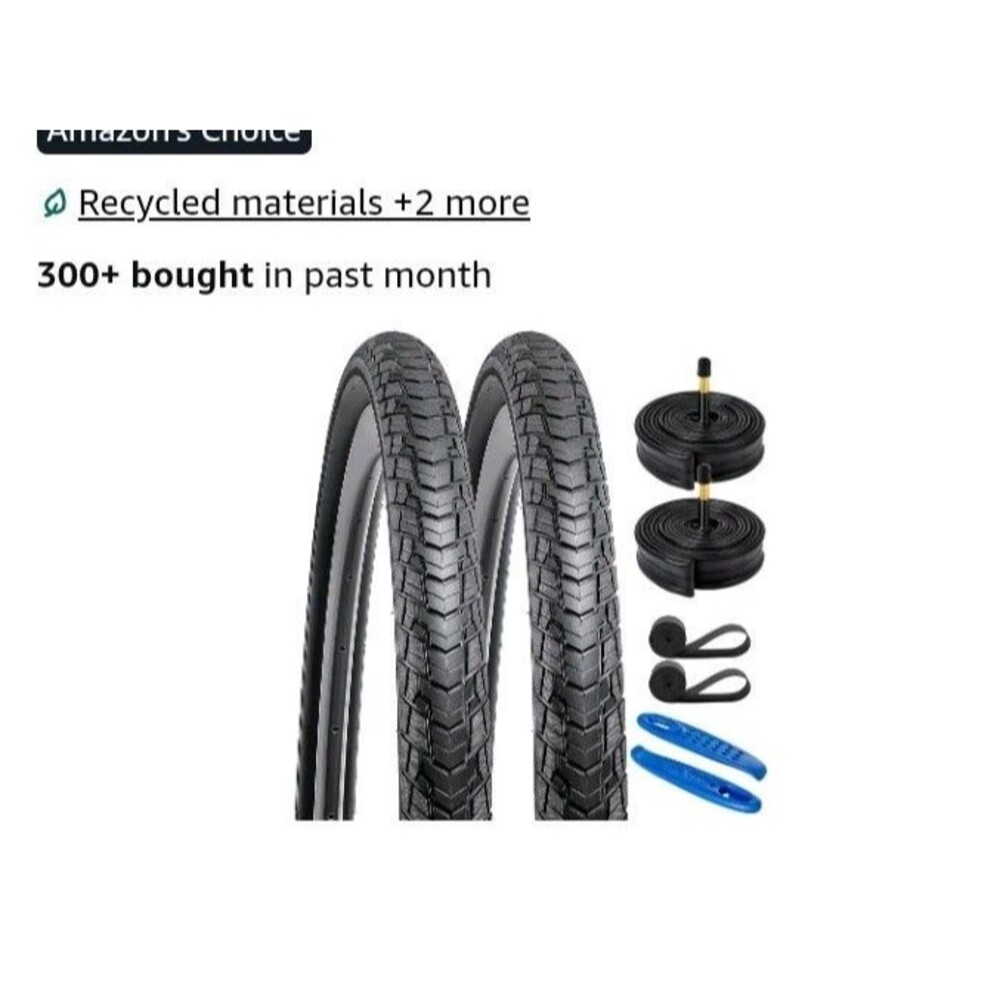 Yunscm700c Bike Tires 2 Piece 700x38c 40-622 Tires Premium Butyl Rubber Hybrid